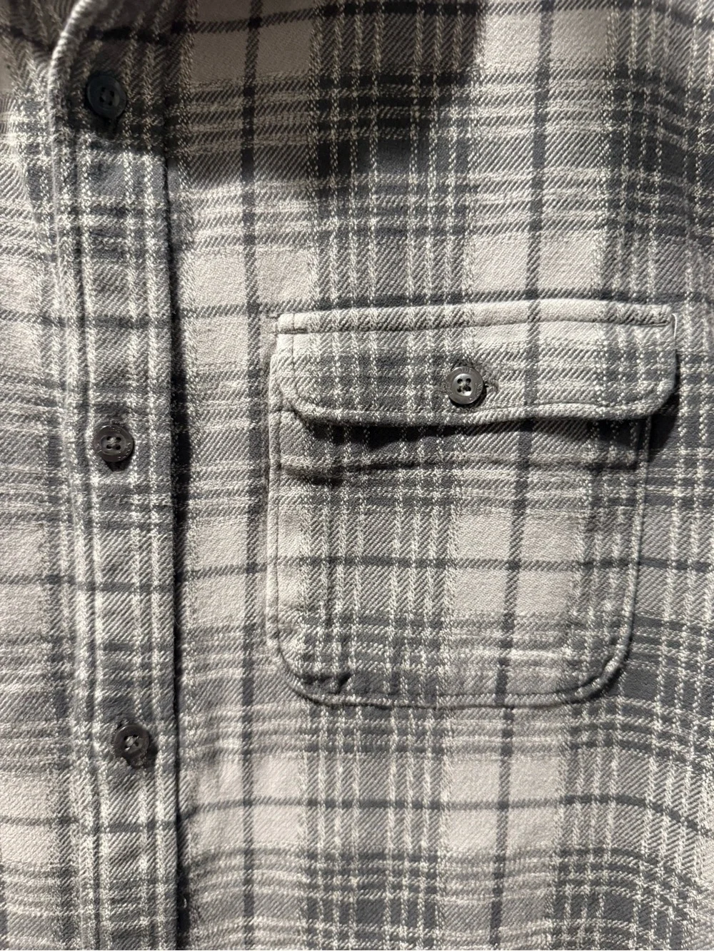 The North Face Gray Plaid Flannel Button-Up Shirt